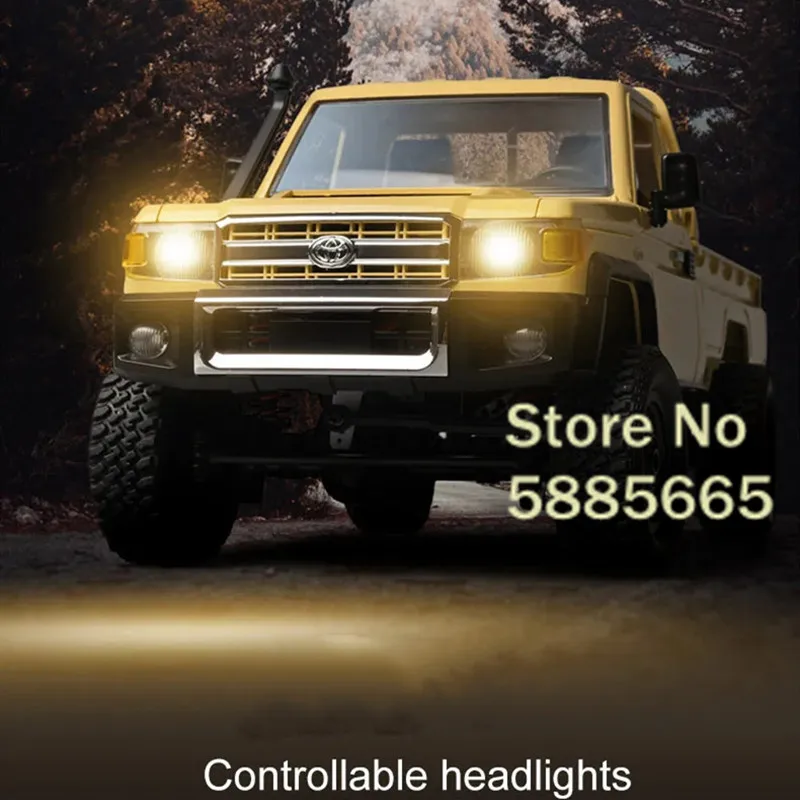 1/12 Simulation Electric Remote Control Pickup Truck 2.4G LED Lighing All Terrain Off Road High Speed 4WD Vehicle RC Car Boy Toy 2