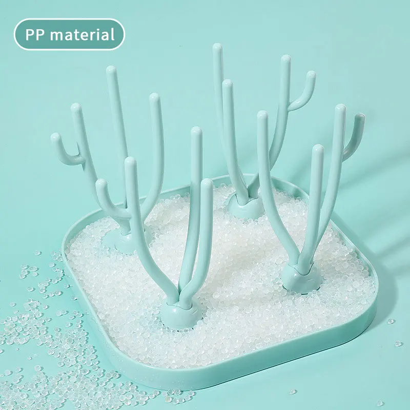 Baby Bottle Rack Foldable Baby Bottle Cleaning Dryer Drainer Pacifier Feeding Cup Holder Detachable Storage Nipple Shelf
