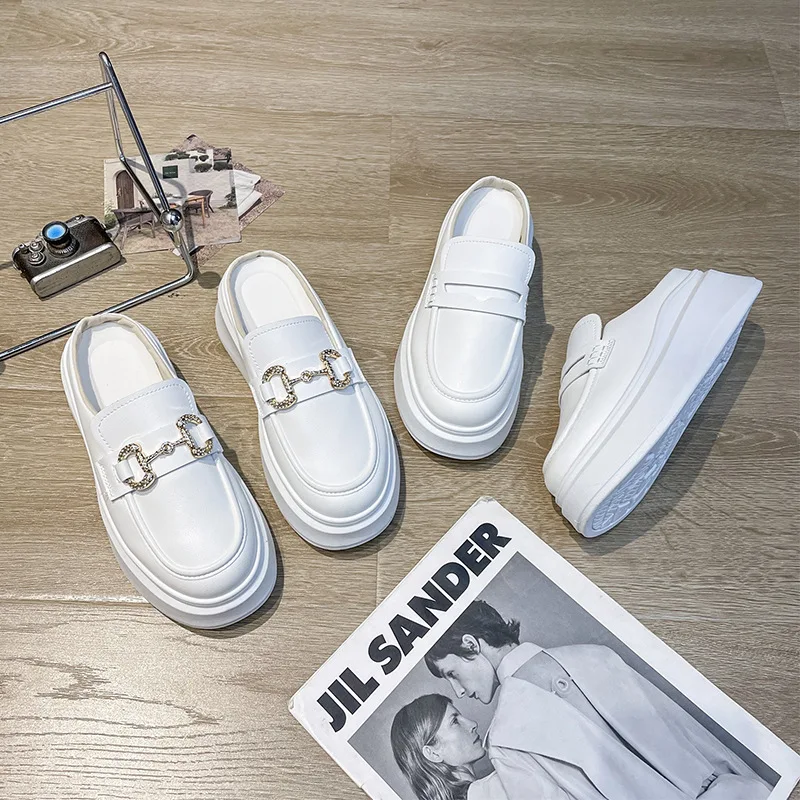 Summer Women's Slippers, Baotou Slippers, New Sandals, Versatile Flat Shoes, Fashion Muller Shoes, Thick Soles Slippers Women