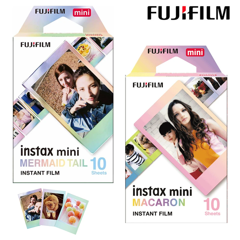Fujifilm Instax Mini Film Coda Di Sirena + Amaretto Instax Mini 12 Pellicole A Colori 20 Pezzi Per Fotocamera Fuji Instant Mini 11 9 7S 70