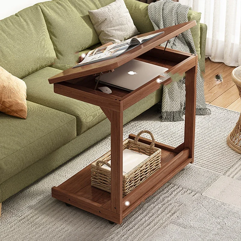 Laptop wooden sofa table, adjustable angle, balcony, simple center, modern tray, sofa design, bedside table, small hallway