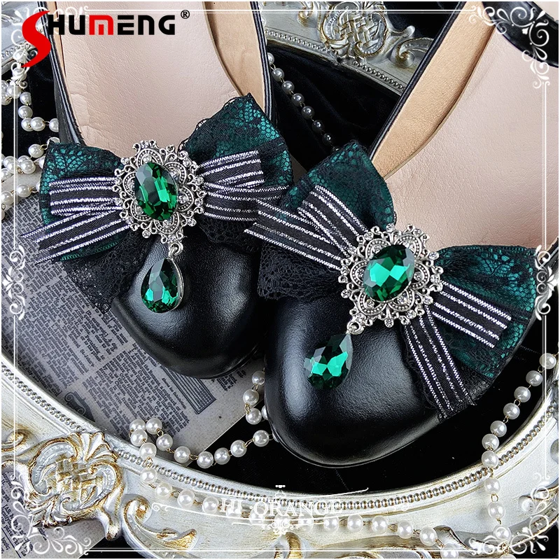 Japanese Style Girl Lolita Sweet Shoe Clip Original Dark Goth Snake Yard Shoe Ornament Shoe Buckle Accessories for Cute Women