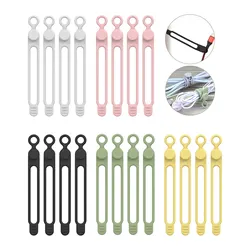 Silicone Reusable Cable Organizer and Cord Strap Set (Multicolor 20pcs)