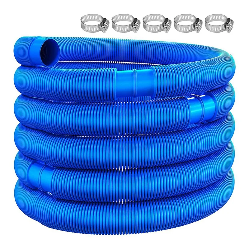 6. Swimming Pool Hose Diameter 32 Mm With Hose Clamp ,Swimming Replacement Pipe Pool Cleaner Tool