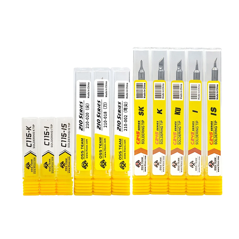 OSS C115 C210 C245 Super Fine series Soldering Iron Tips for T80 HS02 soldering