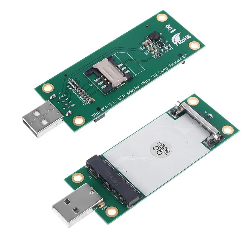 

Mini PCI-e Wireless WWAN to USB Adapter Card With Slot SIM Card for HUAWEI ZTE