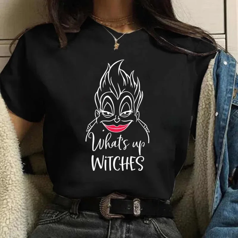 Fashion Disney Villain Queen Women T-shirt Harajuku 90s Ladies Aesthetic Friends T-shirt Kawaii Summer Short Sleeves T Shirt 5