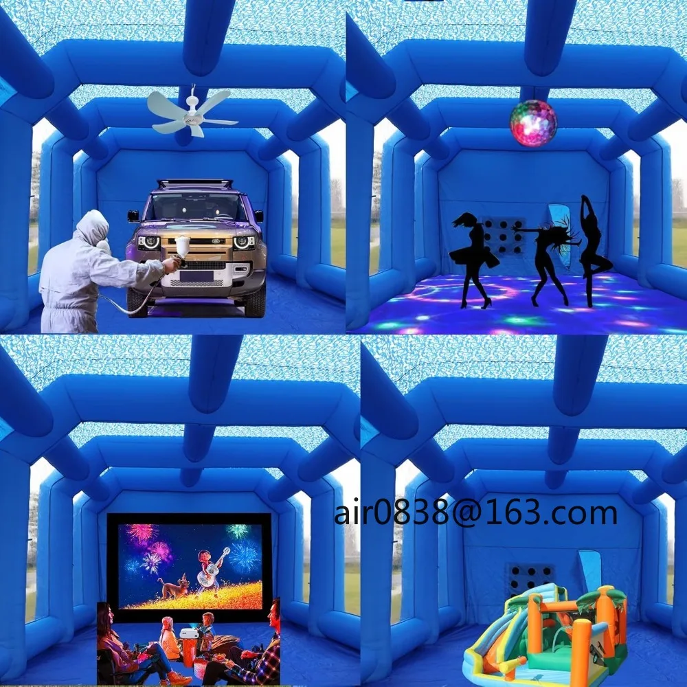 Portable Inflatable Spray Booth Inflatable Car Parking Tent Bubble Garage Automotive Paint Booth Car Cover For Sale