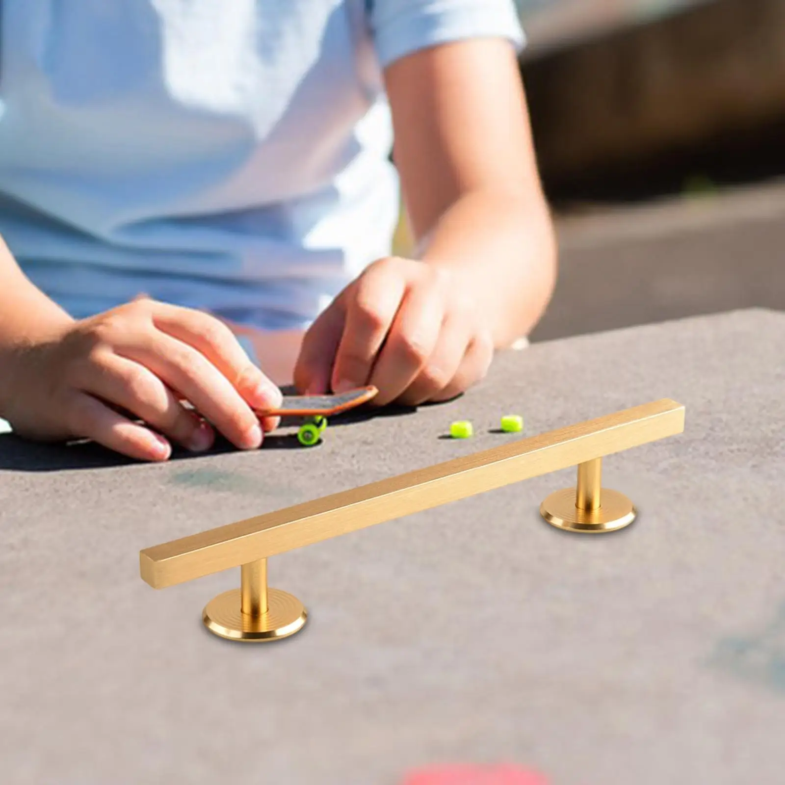 10인치 길이의 프리미엄 솔리드 메탈 데크가 있는 트레이닝용 핑거보드 레일, 멋..