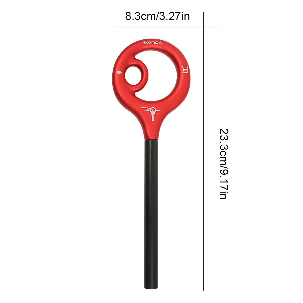 9-Shape Rigging Descender Aluminum Alloy Rigging Plate Rock Climbing Cable Descent Device for Rock Climbing Belaying