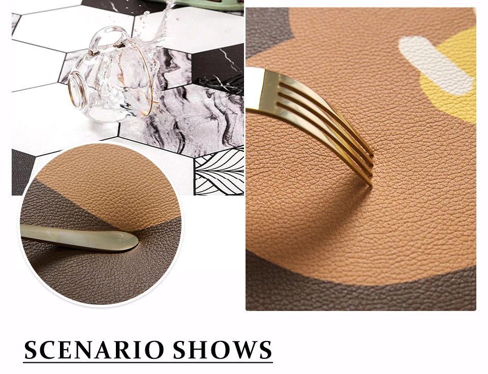Kitchen Floor Mat Large Area Waterproof Carpet Pvc Leather Oil-proof Non-slip Foot Mats Line Minimalist Home Decoration Rug