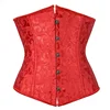 Gothic Sexy Underbust Corset Waist Trainer Slimming Lingerie Shapewear Women Lace-up Girdling Corselete Faja Body Shaper Clothes - 1-9014 Red, XL