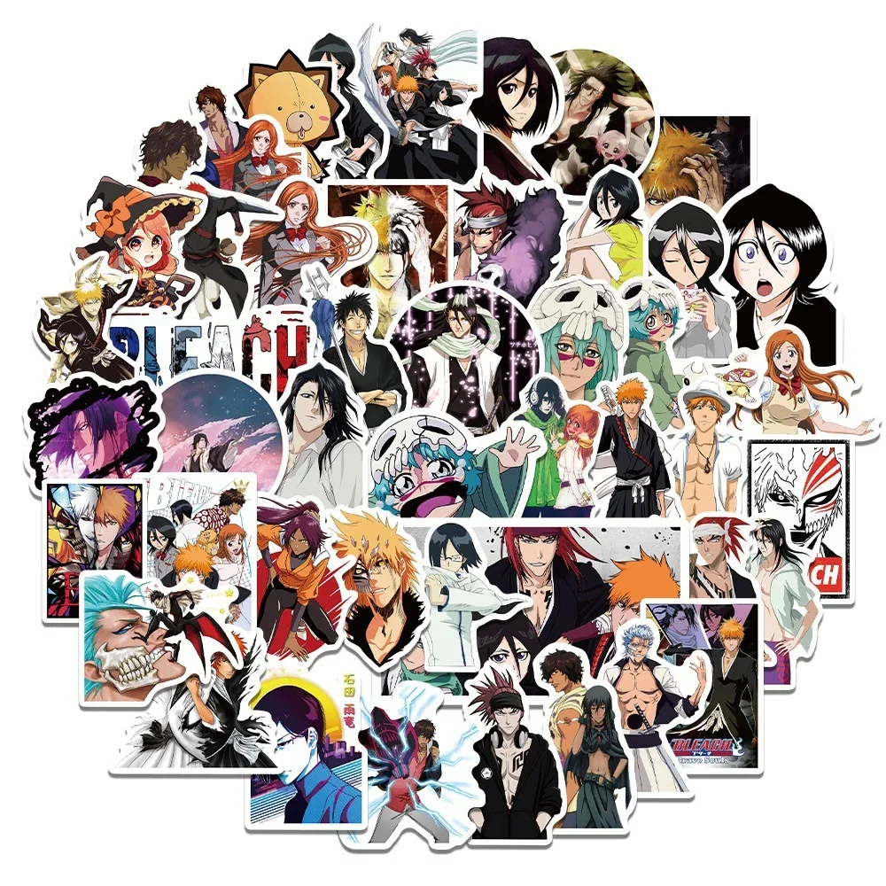 

10/30/50PCS Japanese Anime Bleach Sticker Decorative Diary Luggage Computer IPad Skateboard Cup Waterproof Sticker Wholesale