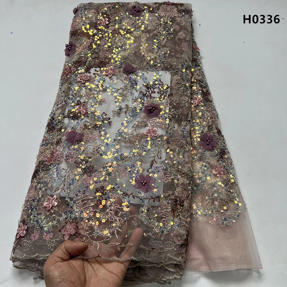 

African Lace Embroidered Quaker, Pure Thread Lace, High Quality, French Mesh, Sequin, Party, Wedding, H0336, New, 2022