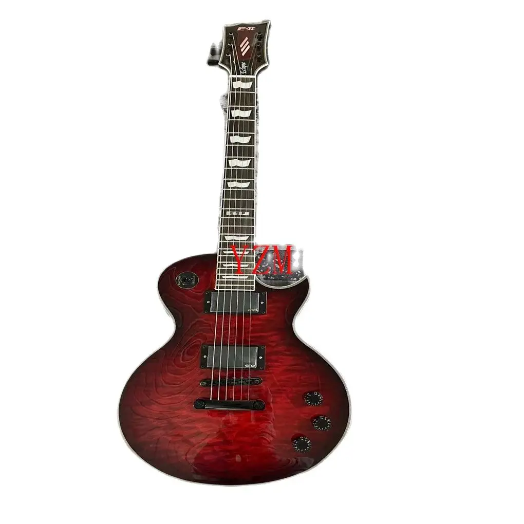 Red Big Flower Esp Electric Guitar, Rosewood Ring, We Can Customize