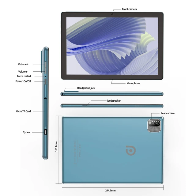 PRITOM Tablet 7 pouces, Android Tablet PC avec 2 Go de RAM, 32 Go de  stockage, processeur quadricœur, écran IPS HD, Wi-Fi, Bluetooth, double