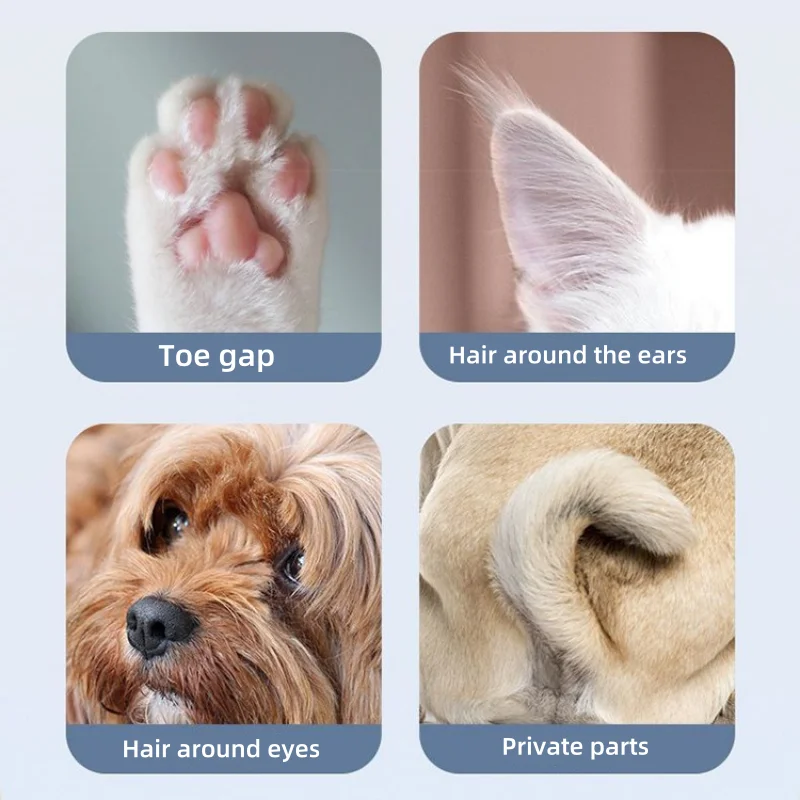 Electric Dog Cat Hair Clippers Ear Eyes Paw Hair Cutter Trimmer USB Rechargeable Pet Grooming Supplies Ceramic steel blade hair trimmer pet clipper dog hair trimmer pet hair trimmer dog clipper