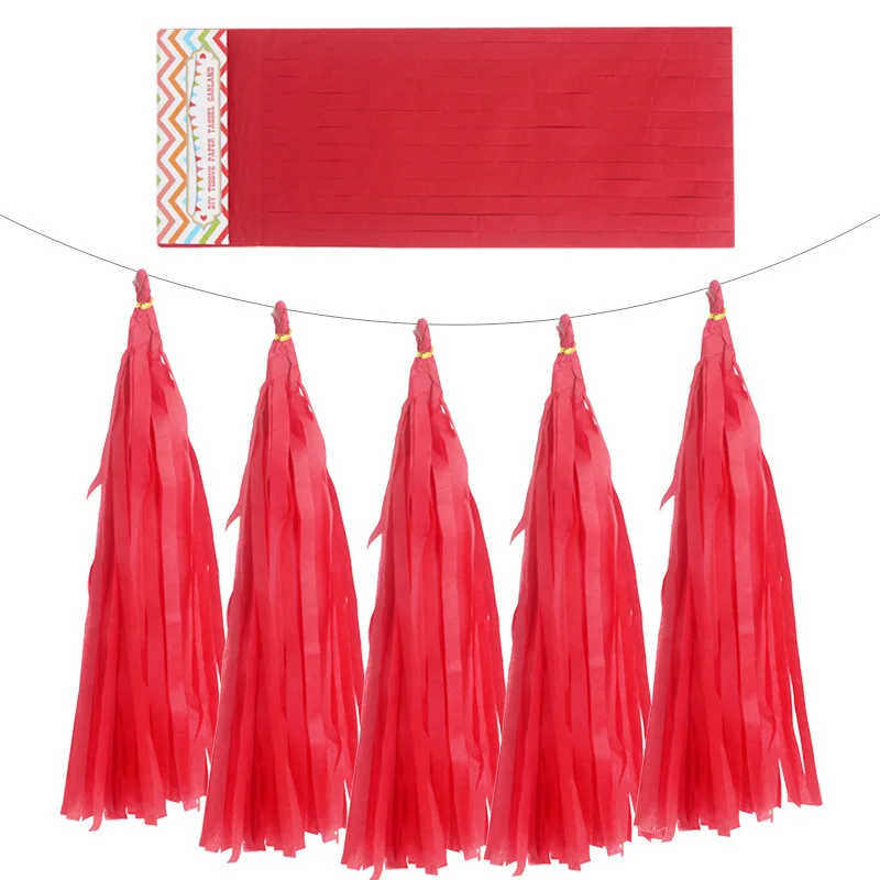 Dusty Rose and Kraft Paper Tassel Garland