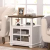 End Table, 21'' Side Table with Charging Station, End Table with Storage, Nightstand with Adjustable Shelf for Living Room 1