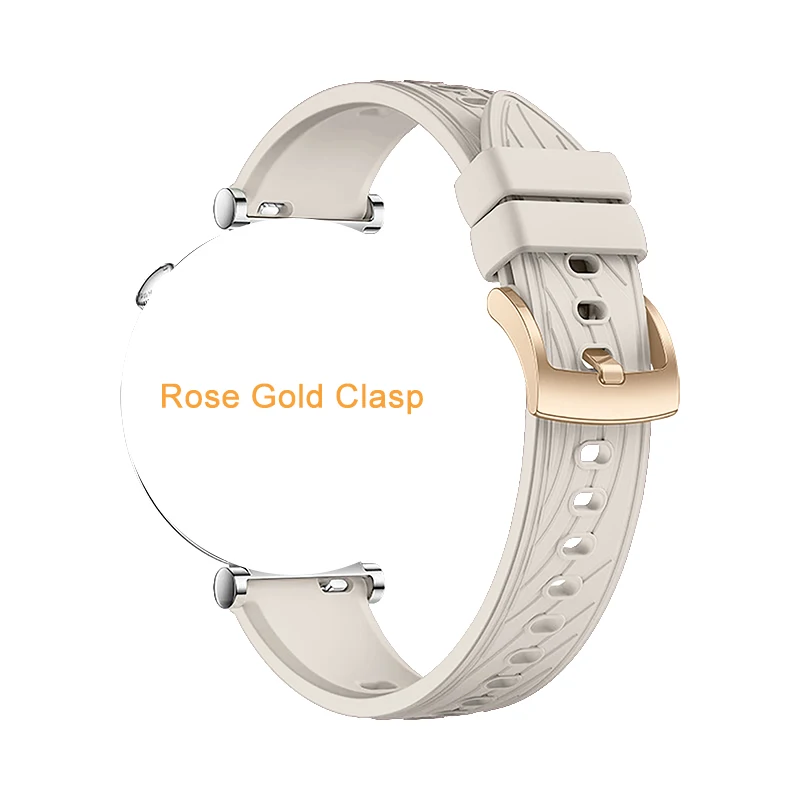 Elegant 18mm Two-Tone Classic Buckle Bracelet Strap in Silver/Gold