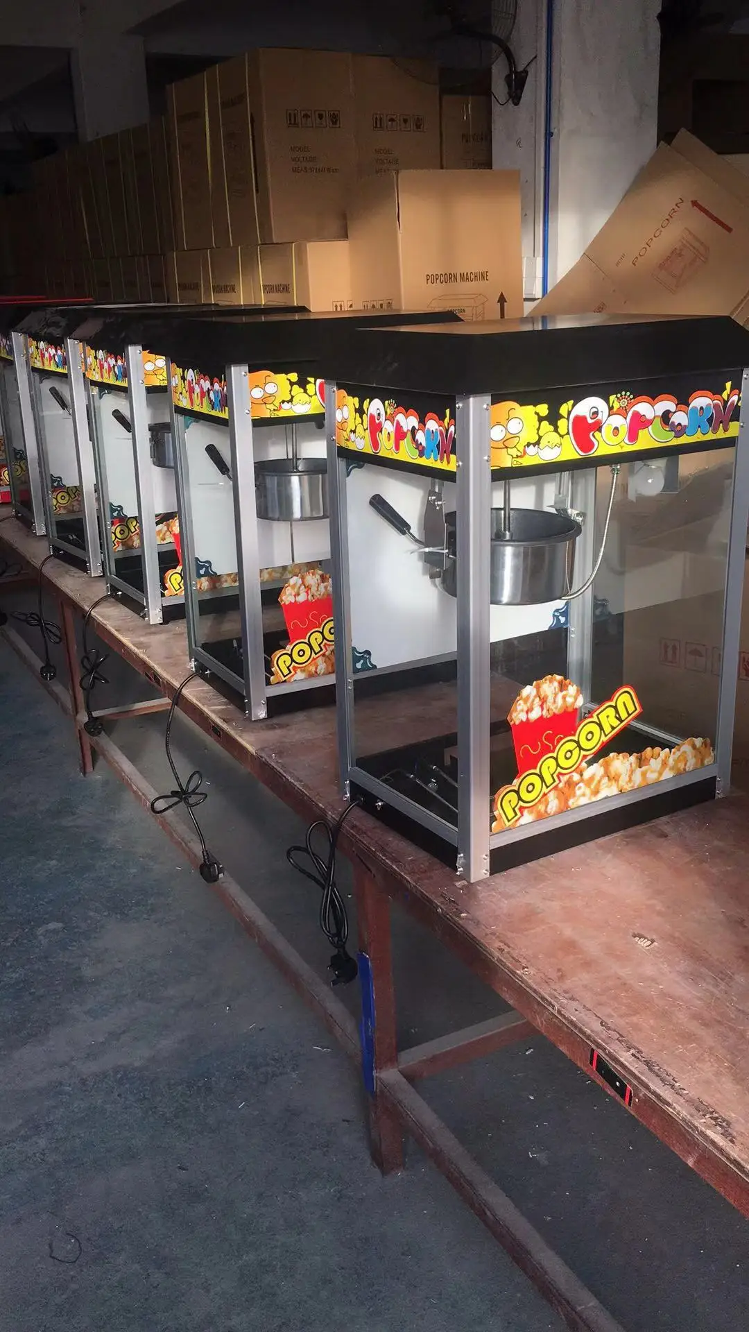 Commercial Factory Price 8oz Black Popcorn Machine Automatic Industrial Popcorn Maker