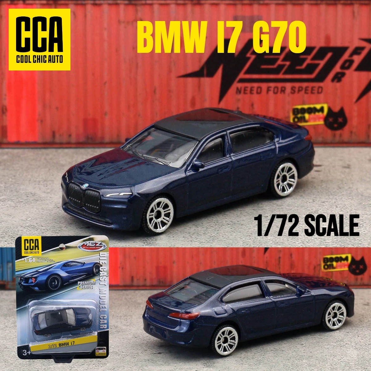 1/72 BMW THE I7 Toy Car Model CCA MSZ 1:64 Diecast Vehicle
