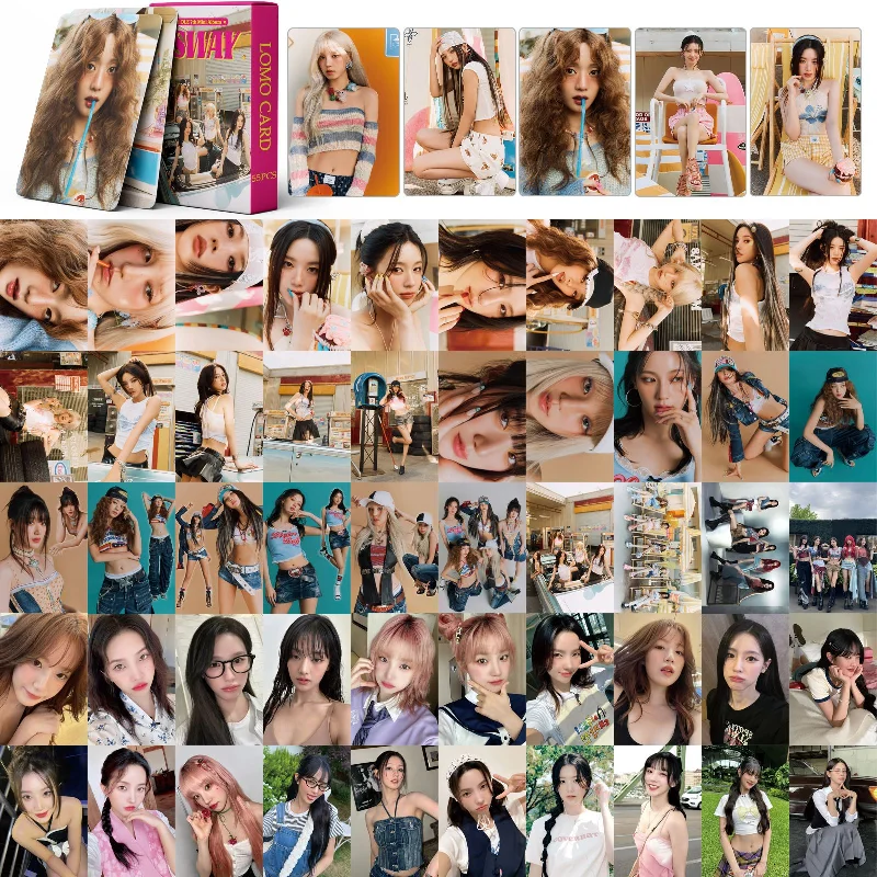 Kpop Idol (G)I-DLE New Album I SWAY Lomo Cards Photocards GIDLE MiYeon Minnie YuQi ShuHua HD Printed Postcards Fans Gift 55Pcs/Set