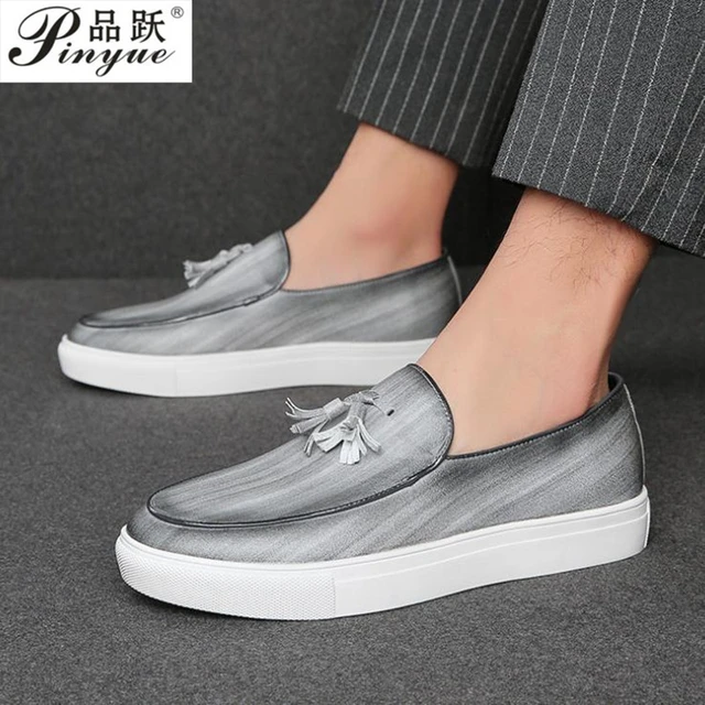 Spring Retro Canvas Shoes Large Toe Cap Men's Shoes Broad Ugly
