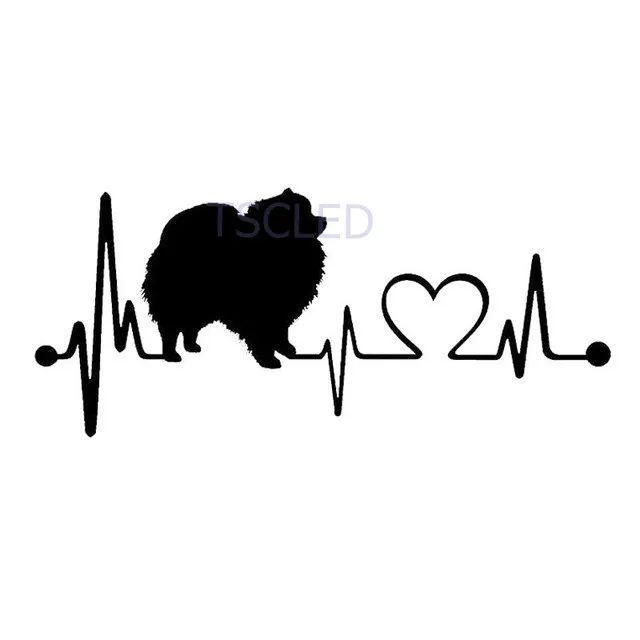 

Car stickers Pomeranian heartbeat dog Sticker