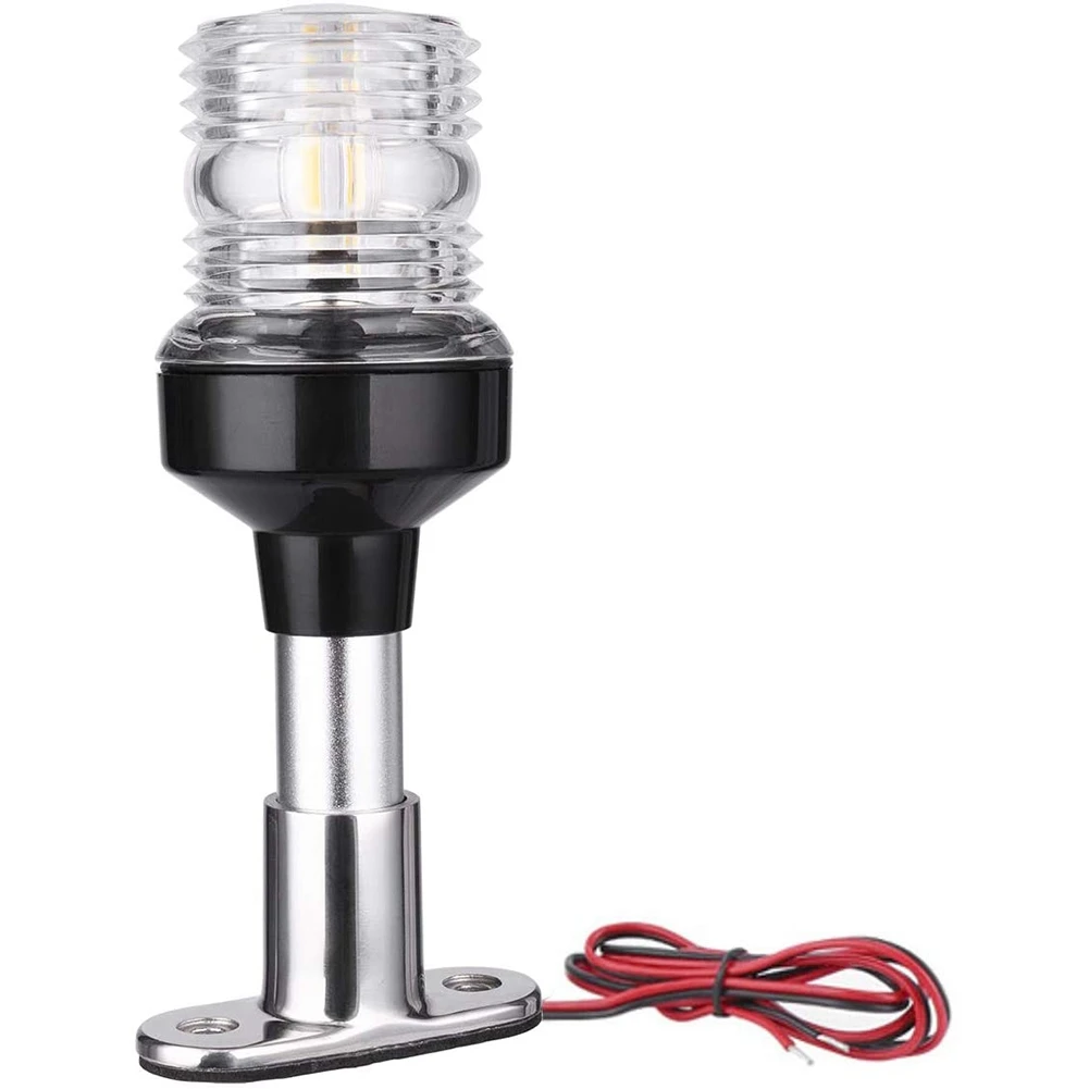8 Inch Fold Down LED Navigation Light 360 Degree Sailing Signal Lamp for Yacht Boat Stern Anchor Light F