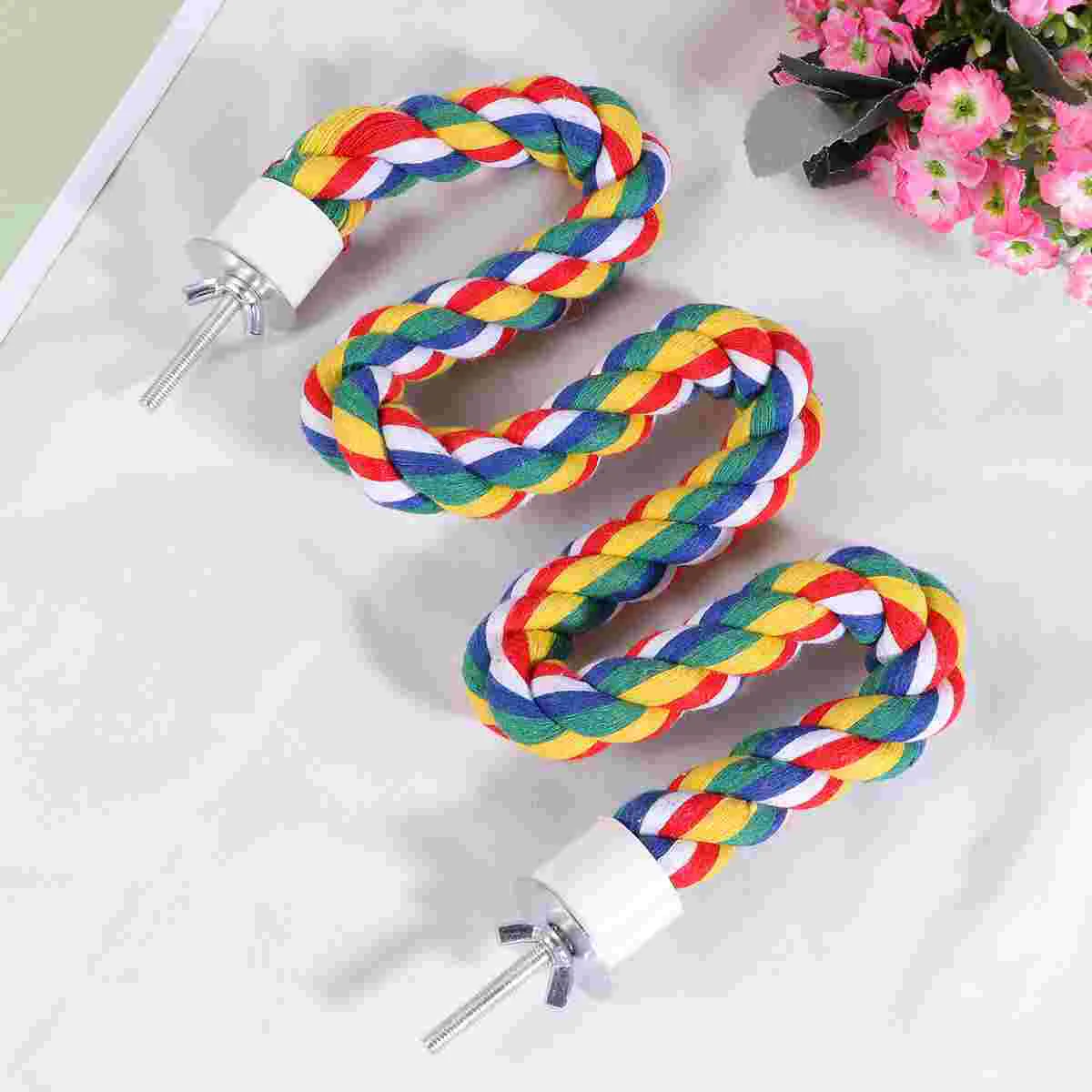 

Parrot Cotton Rope, 1PC Parrot Climbing Rope Rope Perch Parrot Chewing Cotton Rope Perch|60x3x3cm/ 23 4 x 1 17 inches