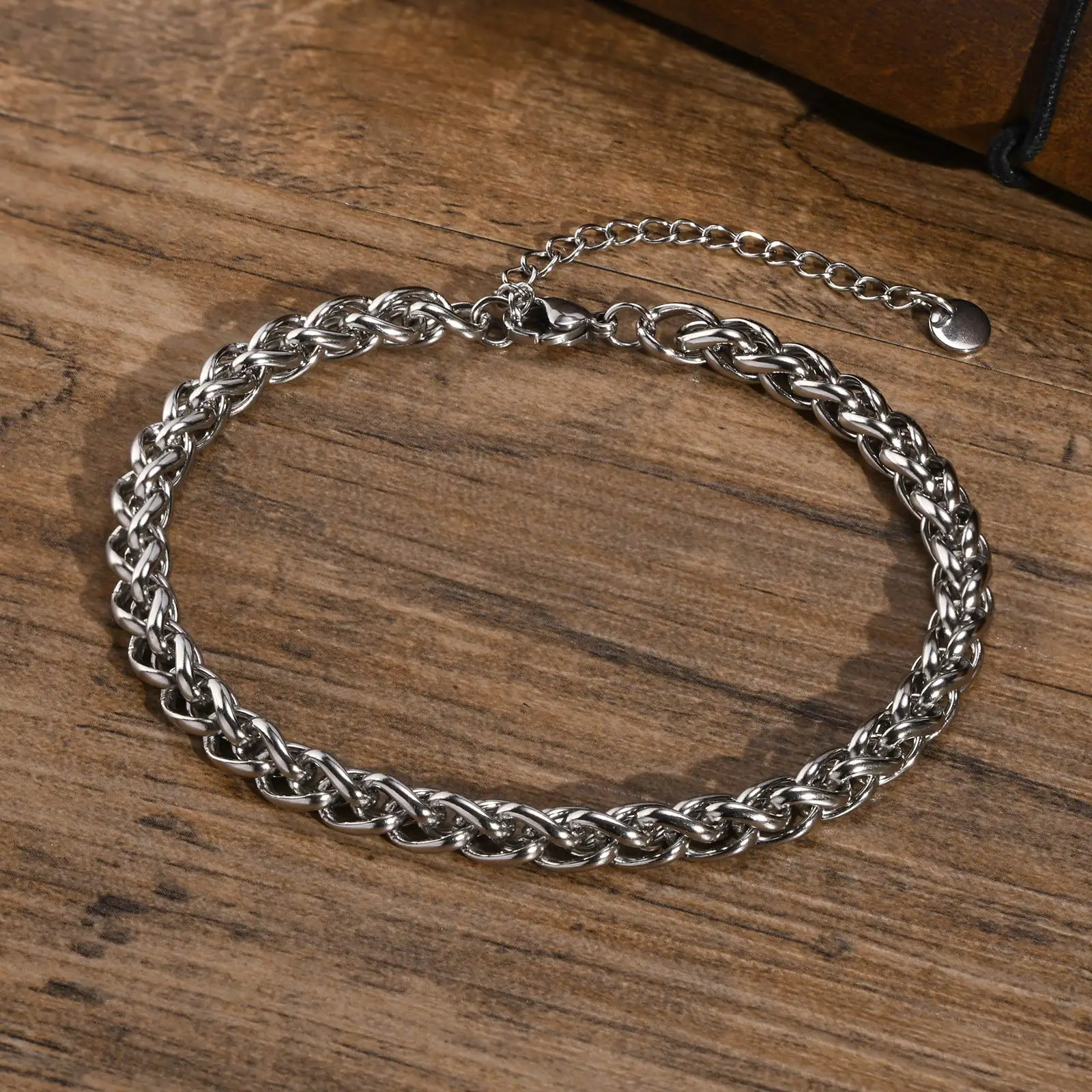 Basic Men Wheat Chain Anklets Waterproof Stainless Steel Cuban Chain Anklet Foot Bracelet Barefoot Gifts for Him Jewelry ankle chains
