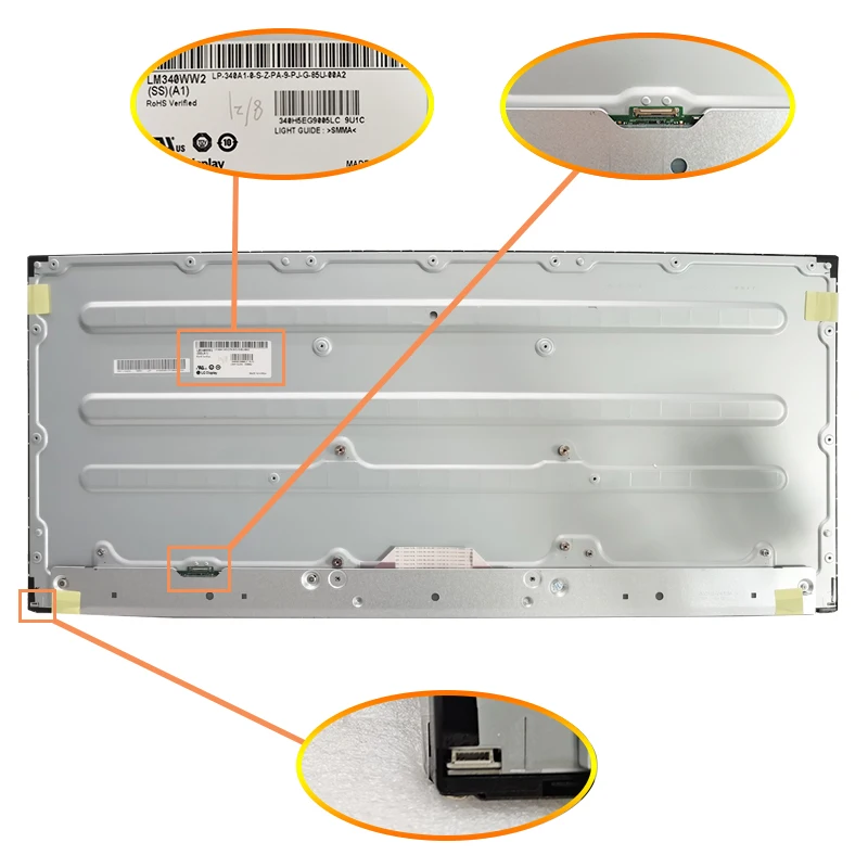 144Hz 34 inches Original LCD Display Screen Panel Assembly Replacement Module LM340WW2-SSA1 for Gaming Monitor 34uc79g Repair