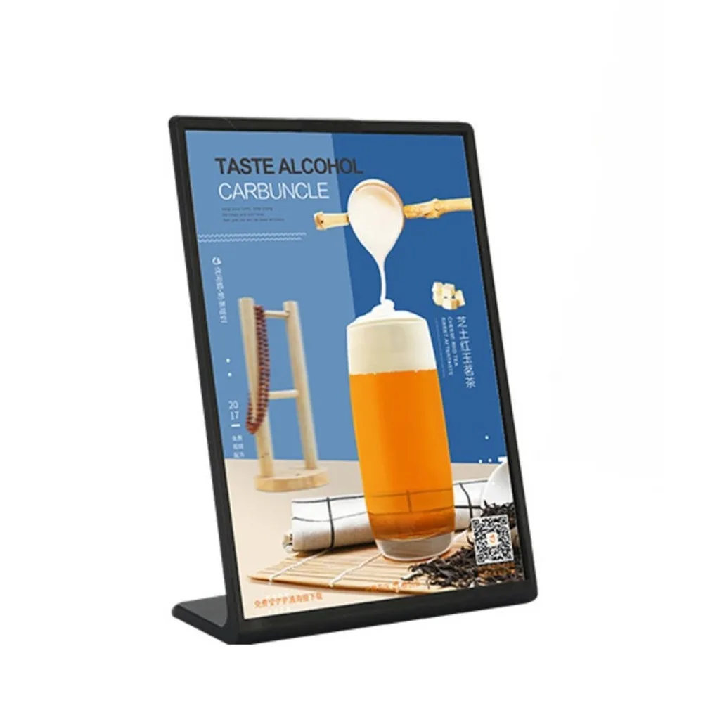 A6 L Plastic Acrylic Sign Holder Stand Poster Ad Frames Table Menu Card Sign Display Holder Brochure Holder Board