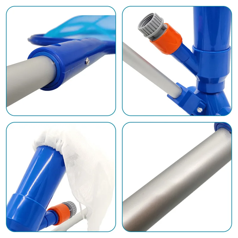 Pool Vacuum Cleaning Kit Clean Bottoms Net For Pool Filter Swimming Vacuum Cleaner Set Cleaning Skimmer Pools Products Tool pool cleaning tool swimming pool cleaning kit
