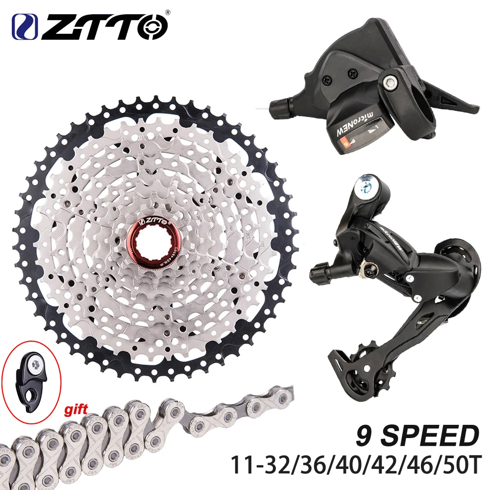 ZTTO de cambios trasera para de montaña, grupo de cambio de 9 velocidades, 1x9, 9 S, 42T, 40T, 50T, 9V, cadena para xt X7|Desviador de bicicleta| - AliExpress