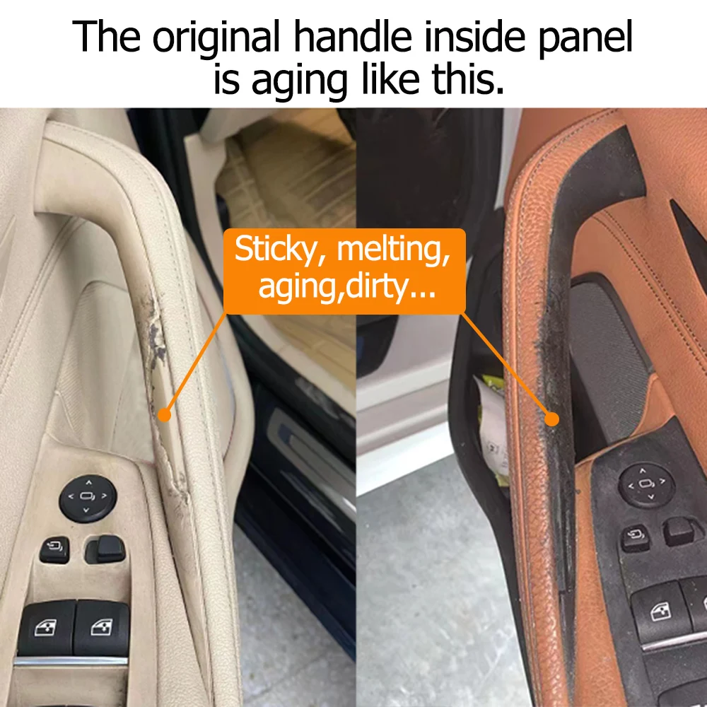 LHD RHD Left Right Carbon Fiber Interior Car Door Handle Inside Cover Trim For BMW 5 Series M5 G30 G31 F90 2017-2022 51417438523