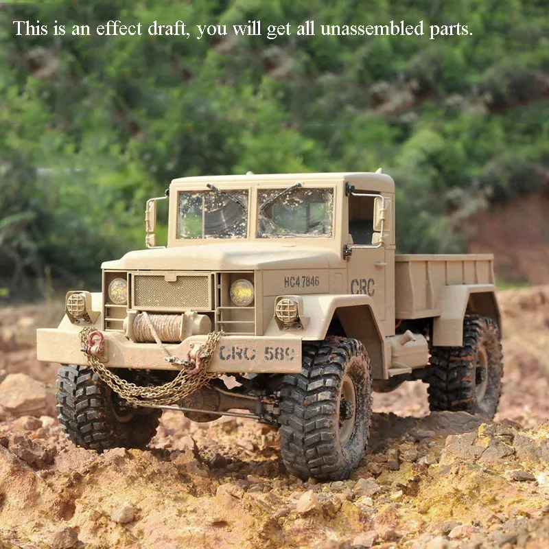 CROSSRC Car 1/10 HC4 4WD Off Road Military Truck Crawler KIT Model W/O Battery TH10479-SMT6 2