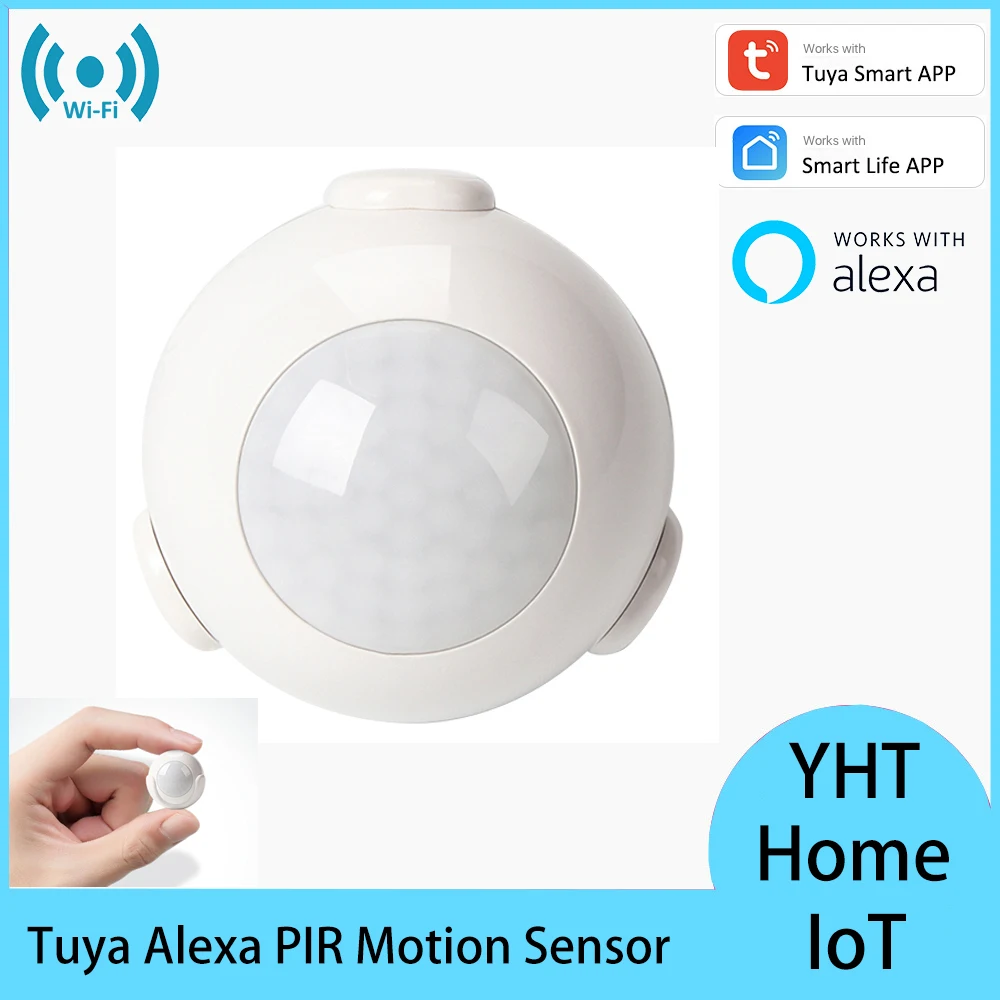

Tuya Smart WiFi PIR Human Motion Sensor Detector Human Detection Sensor Alexa Home Alarm Security System APP Alarm Notification