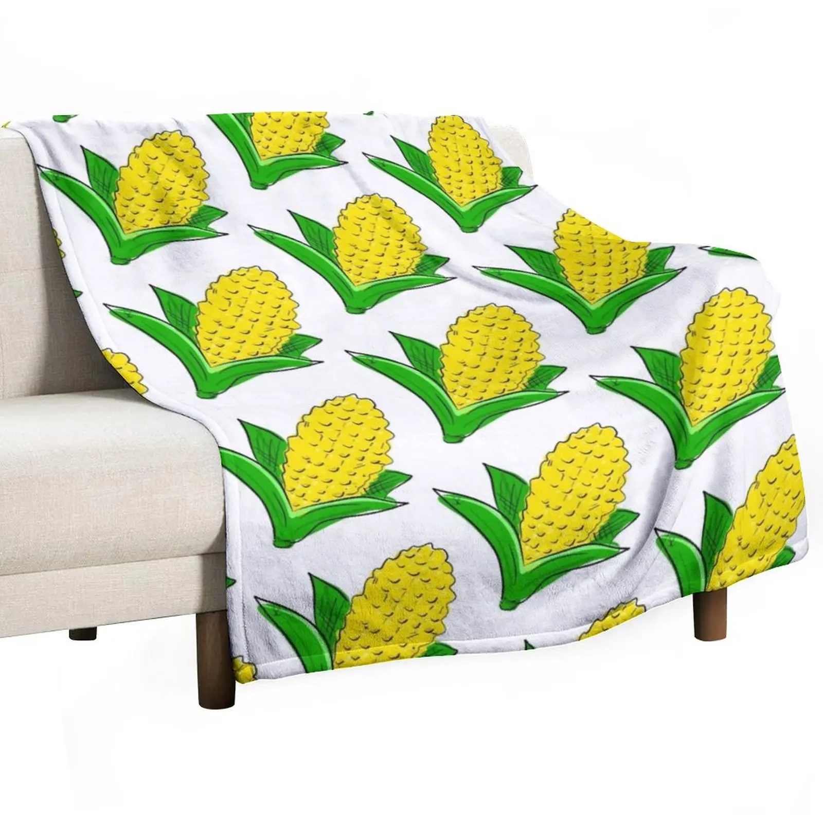 

It’s corn! Throw Blanket for winter Dorm Room Essentials fluffy Plaid Blankets