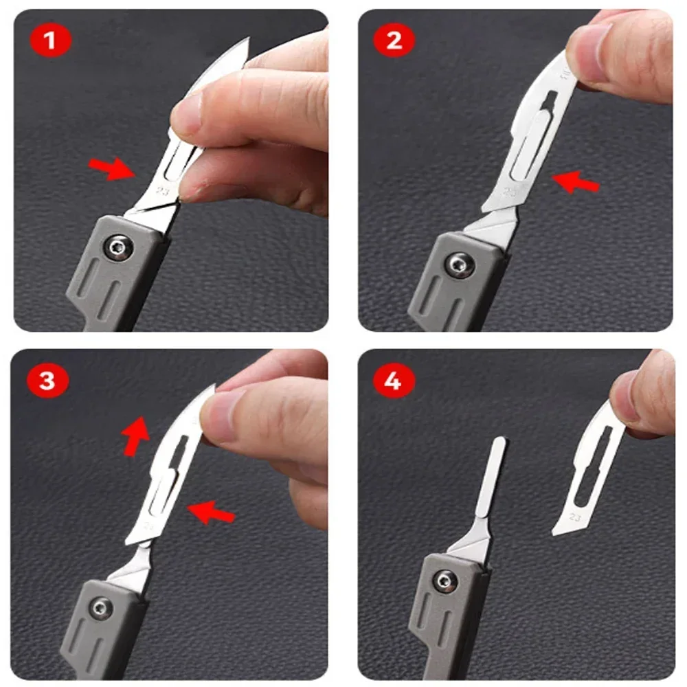 NEW DIY Mini Performance Folding Machinery Cost Scalpel Medical Folding Knife EDC Outdoor Unpacking Pocket Knife 6