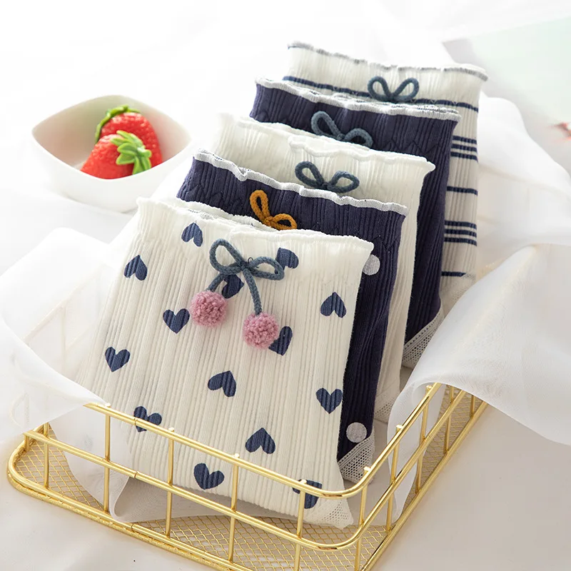 البحريه سراويل النساء الملابس الداخلية القوس لطيف طباعة موجز الفتيات الخصر الأوسط مثلث أعلى القطن داخلية