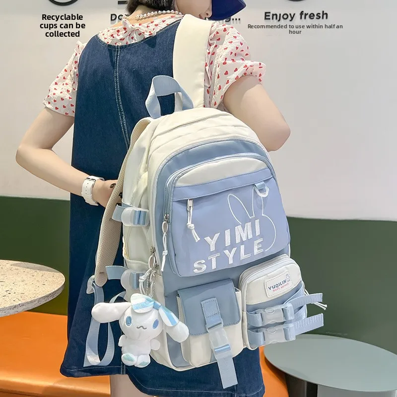 Ultra-Lightweight Spine-Protection School Bag for Girls Primary And High School Students Large Capacity Dual-Shoulder Bag 2