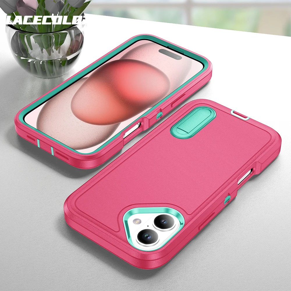 Rugged Military Grade Protective Stand Holder Case with Hybrid Bumper