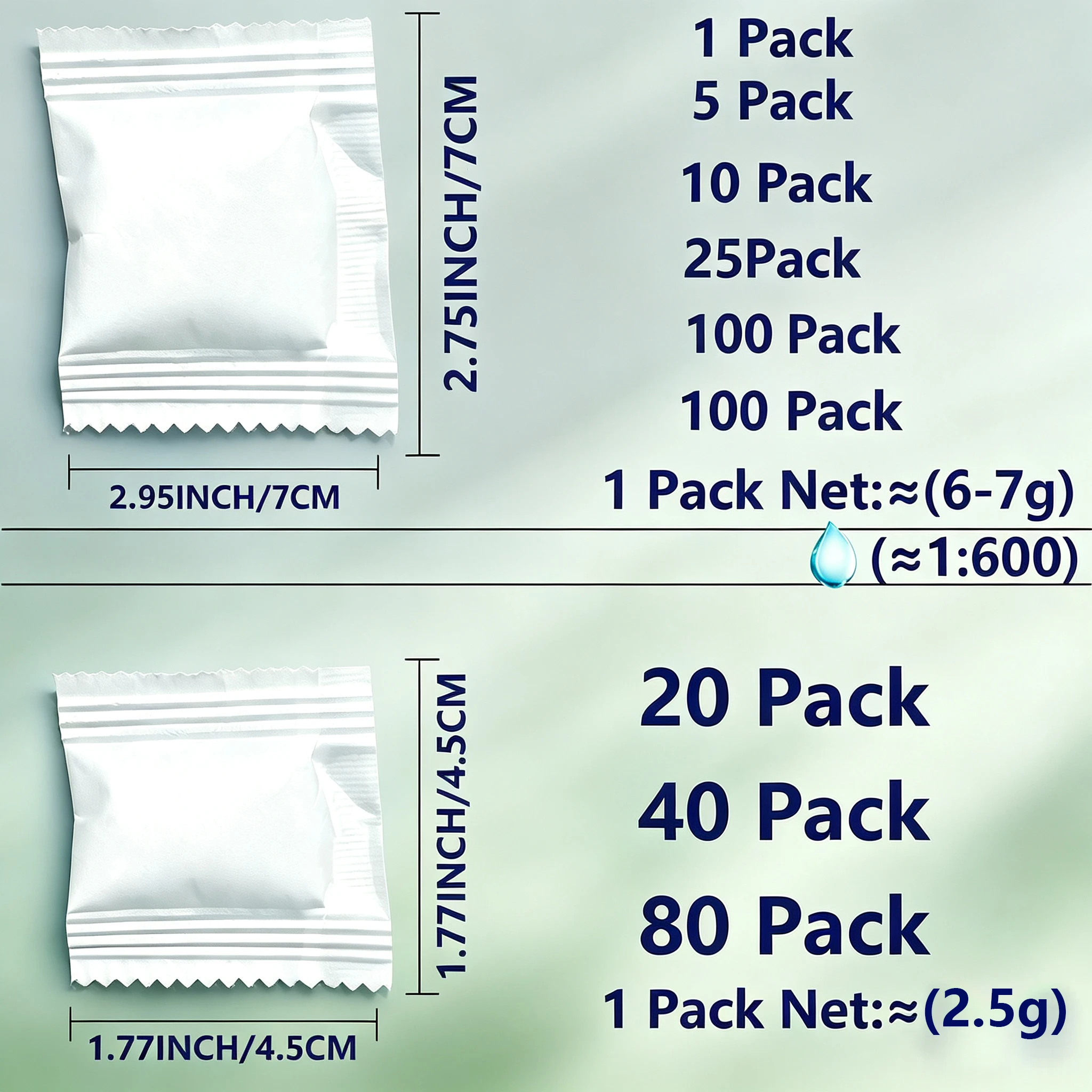 Essential Outdoor Tools for Camping 1-100pack 1:600 2 Options: Use with or without unpacking the bag.