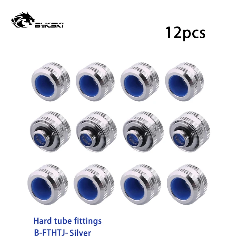 Bykski Od14 Mm12 mm 16 mm Encaixes de Tubos Duros Compressão de Mão de Tubo Petg Adaptador Preto Vermelho Branco Ouro Azul g1 B-fthtj-l16 12 Peças - Imagem 3