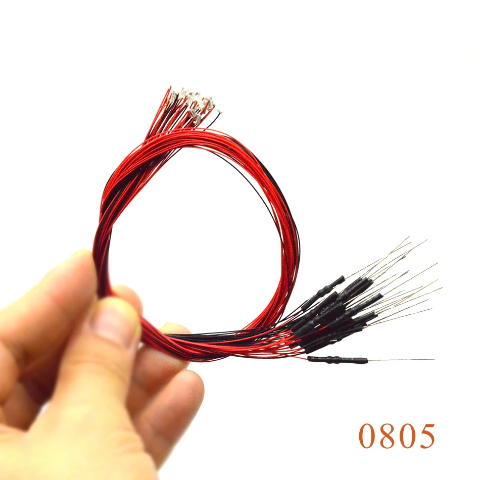 10pcs 0402 0603 0805 1206 With 1.5k Resistance SMD Lamp Wired Micro Led Pre-soldered Micro Litz 12V for Gundam Scene 4