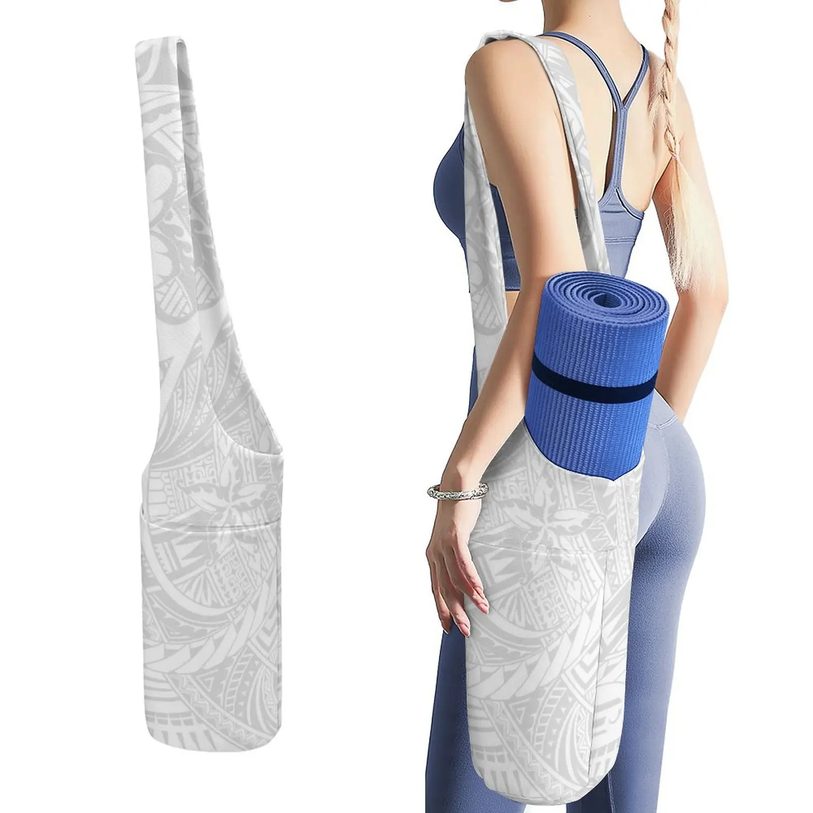 

Polynesian Custom Patterned Art Storage Bag Yoga Mat Storage Bag Portable Sports Equipment Storage Bag Women's Yoga Bag