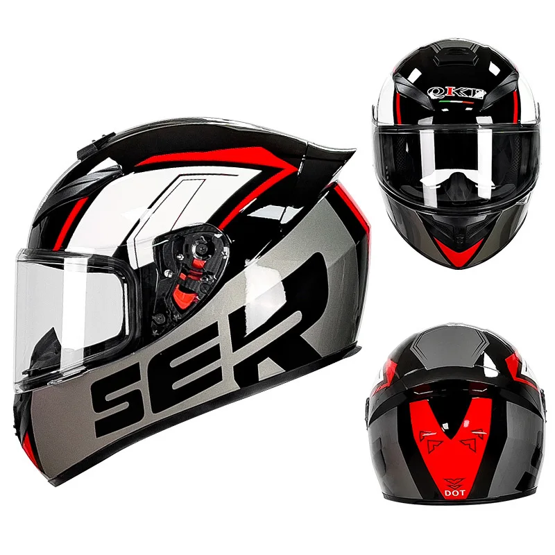 

DOT Approved Motorcycle Helmets Full Face Helmet for Men Adult Racing Scooter Cruiser Motocross Helm Female Full Coverage Helmet