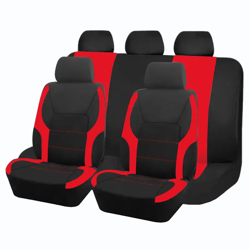 AUTO PLUS Sports Universal Polyester Car Seat Cover Set Fit Most Car Plain Fabric Bicolor Stylish Car Accessories Seat Protector - Image 21